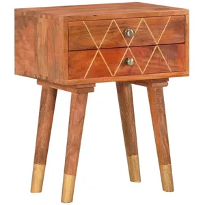 Comparateur de prix : vidaXL Table de chevet 43 x 30 x 58 cm Bois de manguier massif
