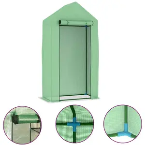vidaXL Serre avec cadre en acier 0,5 m² 1x0,5x1,9 m