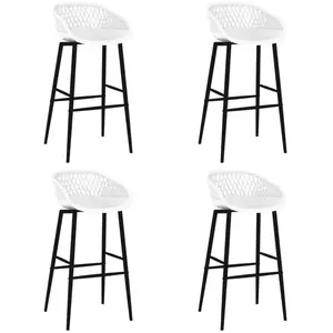 Comparateur de prix : vidaXL Chaises de bar lot de 4 blanc
