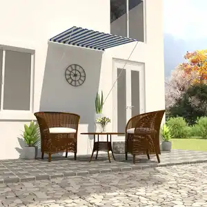 Comparateur de prix : vidaXL Auvent rétractable 100x150 cm Bleu et blanc