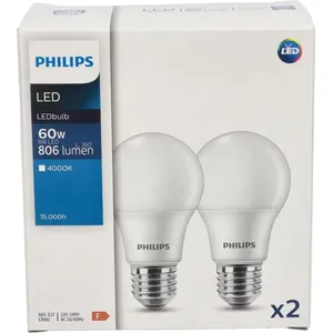 Comparateur de prix : Lot de 2 ampoules CorePro led A60 E27 8W 2700K chaud 806lm Philips