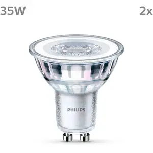 Philips, pack de 2 ampoules LED GU10, 35W, blanc chaud non dimmableVendu parluminaire