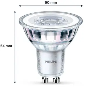 Philips Lighting pack de 2 ampoules LED GU10, 50W, 2700K, blanc chaudVendu parluminaire
