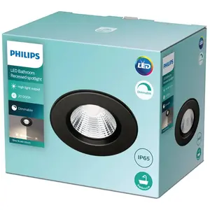 Philips Dive spot encastré LED IP65 rond noirVendu parluminaire