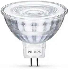 Comparateur de prix : Ampoule LED GU5.3 MR16 345lm IP20 4,4W = 35W blanc chaud Philips