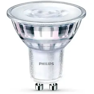 Comparateur de prix : Philips by Signify Ampoule LED Spot GU10 - 50W Blanc Chaud - Compatible Variateur - Verre