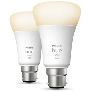Comparateur de prix : Éclairage connecté Philips Hue Hue White B22 Bluetooth (lot de 2)