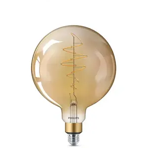 Comparateur de prix : Philips Lampe LED giant globe filament E27 7 W 470 lm ambré 1800K gradable