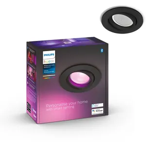 Philips White Ambiance, Centura spot encastré noir 1x5.7W pas cher