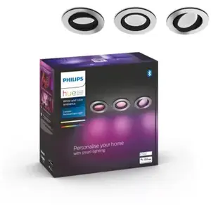 PHILIPS CENTURA HUE RECESSED R. ALUMINIUM 3 X 5.7W pas cher