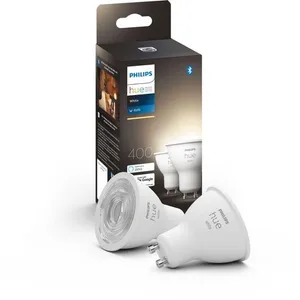 Pack de 2 ampoules Connectée Philips Hue White - 5,5 W - GU10 - Bluetooth
