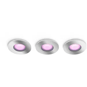 Lampe connectée PHILIPS HUE W&C XAMENTO IP44 encastre 5.7W chrome x3 TU pas cher