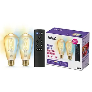 Comparateur de prix : Kit 2 ampoules & télécommande WIZ Ambre