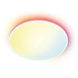 Comparateur de prix : Wiz RUNE-Plafonnier LED connecté dimmable blanc chaud blanc froid Ø40cm Blanc