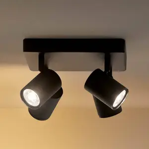Comparateur de prix : WiZ spot pour plafond LED Imageo, 4fl carré noir