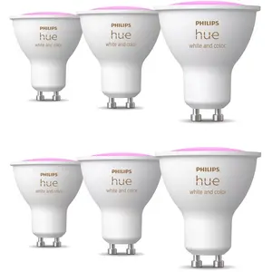 Philips Pack : GU10 White & Color Ambiance Pack De 6 pas cher