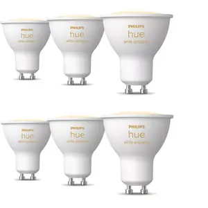Philips Pack : GU10 White Ambiance Pack De 6 pas cher