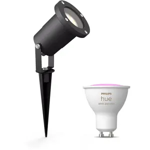 Philips Spot Lumineux Puled Noir + Une Ampoule Gu10 À Couleur Variable pas cher