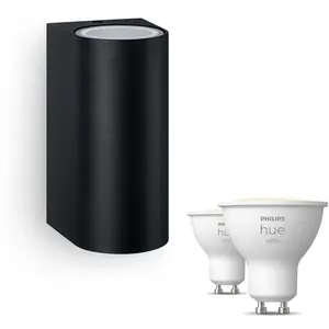 Philips Lampe Murale Nightgale Noire + Une Ampoule Gu10 À Lumière Blan... pas cher