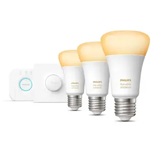 Philips Hue White Ambiance, Kit de démarrage E27 x3 Equivalen...