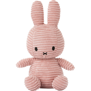 Peluche Miffy lapin velours côtelé 24 cm Rose pas cher