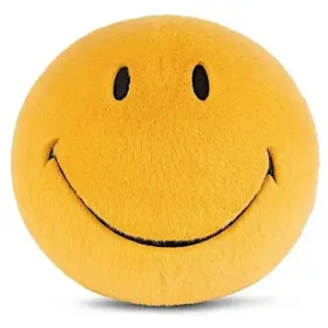 Bon Ton Toys - SMILEY - Peluche Smiley Fuzzy Jaune M pas cher