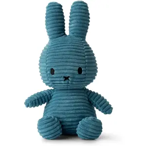 Bon Ton Toys - Peluche Miffy en velours côtelé Bleu pétrole taille unique pas cher