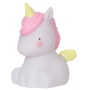 Comparateur de prix : A Little Lovely Company veilleuse Filles licornes 12,5 cm PVC jaune/rose