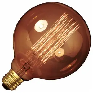 Ampoulepascher.fr Ampoule à Filament de Carbone Globe | E27 | 40W Or 125mm pas cher
