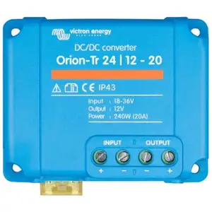 Comparateur de prix : Victron Energy Orion-TR Convertisseur IP43 24/12-Volt 20 amp 240-Watt DC/DC, Non isolé