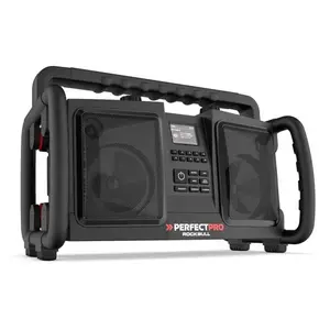 Comparateur de prix : Radio de chantier rockbull avec batterie intégrée + chargeur - Perfectpro