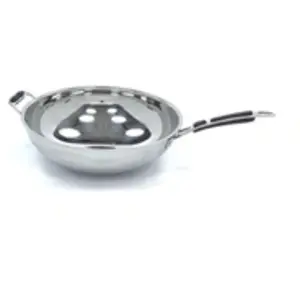 Poêle à wok - diam 36cm - inox - induction - Maxima pas cher