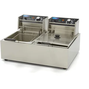 Comparateur de prix : Maxima Friteuse - 2 x 6 L - 2 paniers - jusqu'à 2,4 kg de frites