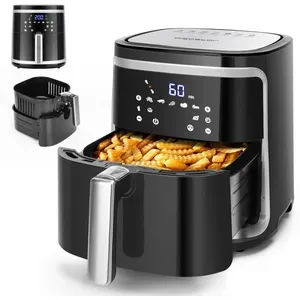 Aigostar Friteuse à air sans huile de XXL, 1900W, 7L air fryer. Livre de recettes inclus. Mode manuel et fonction maintien au chaud. pas cher
