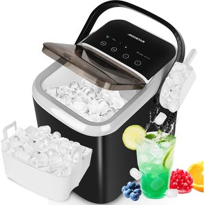 Aigostar Machine a Glacons 1,5 L, 130W Machines à Glaçons à Double Cou... pas cher
