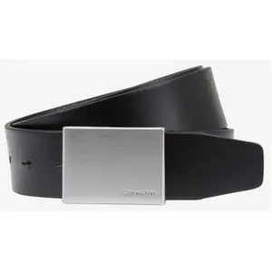 Calvin Klein Ceinture Homme Formal Plaque Belt 3.5 cm Ceinture Cuir, Noir (Black), 90 cm pas cher