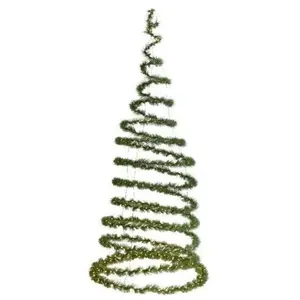 Kaemingk - Sapin de Noël Spirale Vert Lumineux à suspendre dim 97 cm pas cher