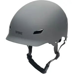 Trybike - Casque de vélo Gris anthracite 3/7 ans pas cher