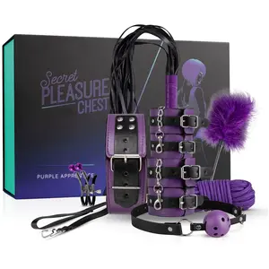 Secret Pleasure Chest Coffret BDSM débutant·es 10 accessoires - Violet