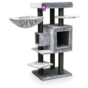 Jouet chat - Petrebels Arbre à chat Cleopatra 134 grey - 55 x 45 x 134 cm pas cher