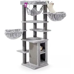 Arbre à Chat - Petrebels Ramses 158 Gris - 50x50x158 cm