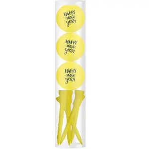 Balles de golf avec tees Legend Happy New Year (x3) Jaune TU WS9900121Vendu parespace-golf