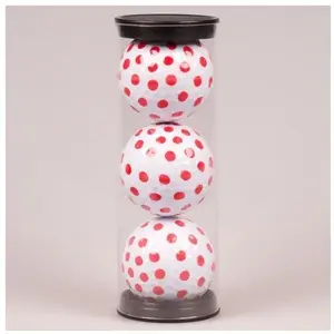 Comparateur de prix : Lot de 3 balles de golf fantaisie point rouge Legend