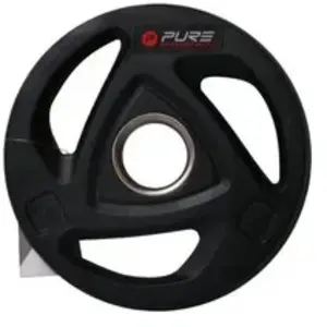 Disque de musculation - PURE 2 IMPROVE - 5 kg - Caoutchouc - Noir