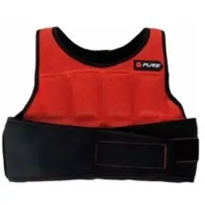 Gilet lesté Pure2Improve 10Kg - Noir/Rouge - Fitness - Adulte pas cher