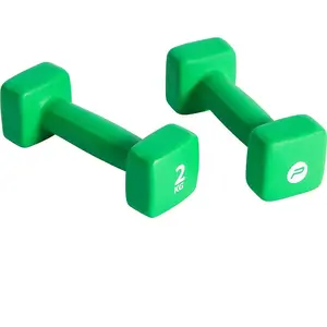 Pure2Improve Ensemble d'haltères 2x2 kg Néoprène Vert TU pas cher