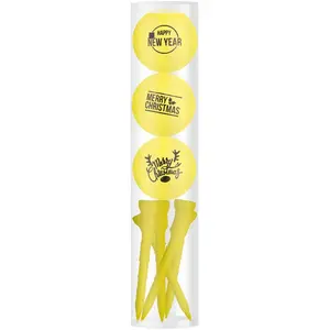 Balles de golf avec tees Legend (x3) Jaune TU WS9900011Vendu parespace-golf