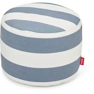 Pouf extérieur rayé bleu océan Point Outdoor - Fatboy pas cher
