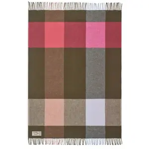 Plaid à carreaux en laine rhubarbe Colour Blend - Fatboy pas cher