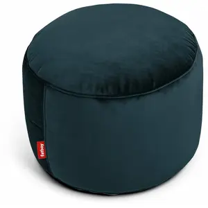 Pouf en velours pétrole Point - Fatboy